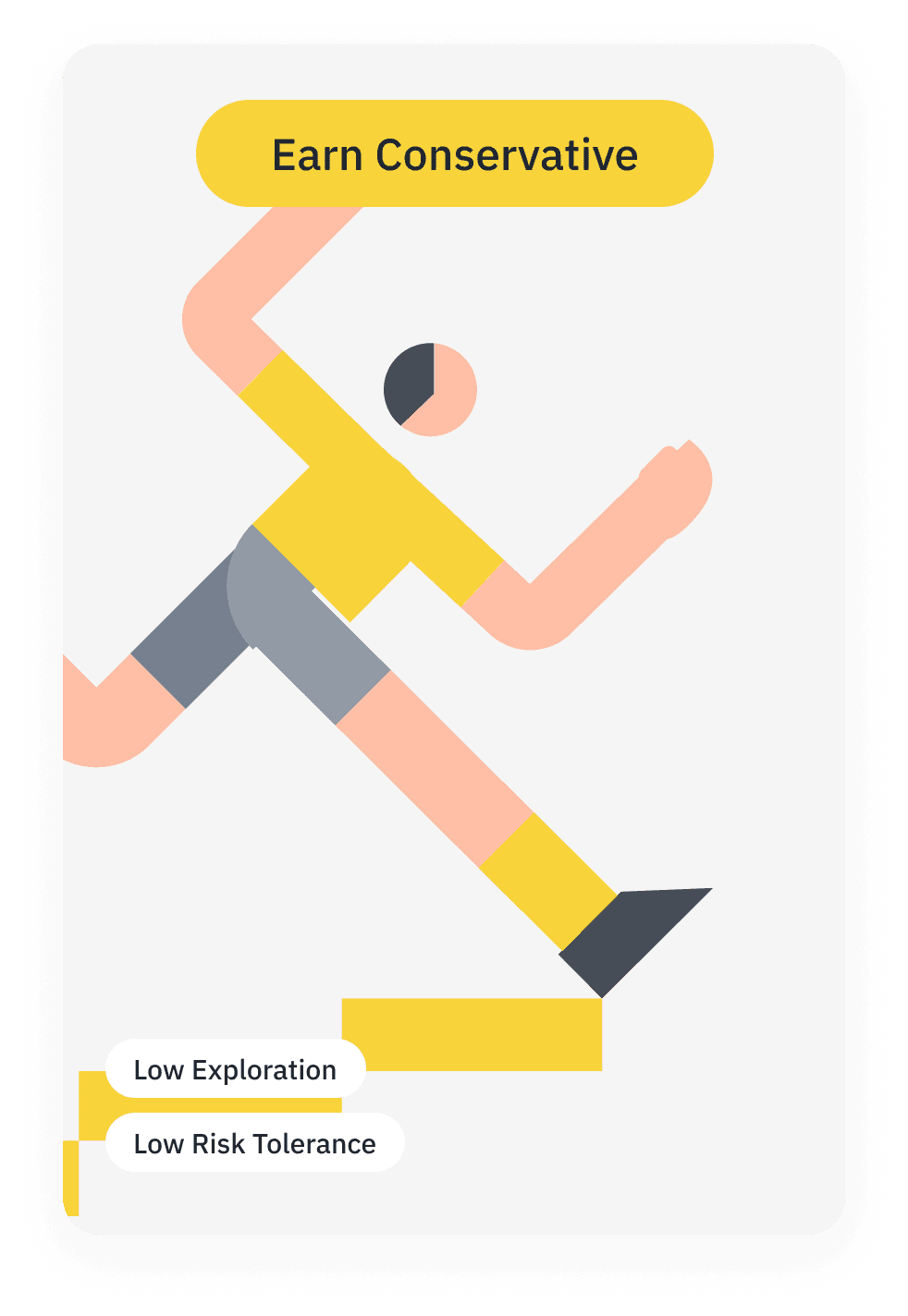 Earn Conservative persona illustration tagged Low Exploration and Low Risk Tolerance