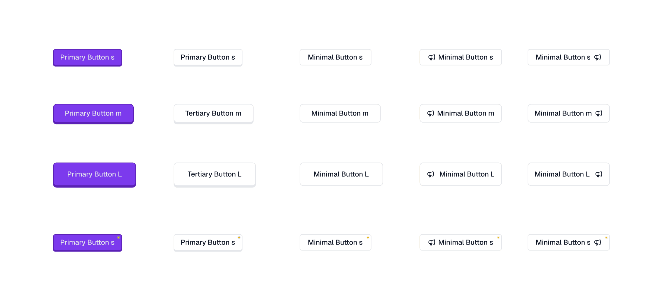 Neptune Design System button variants