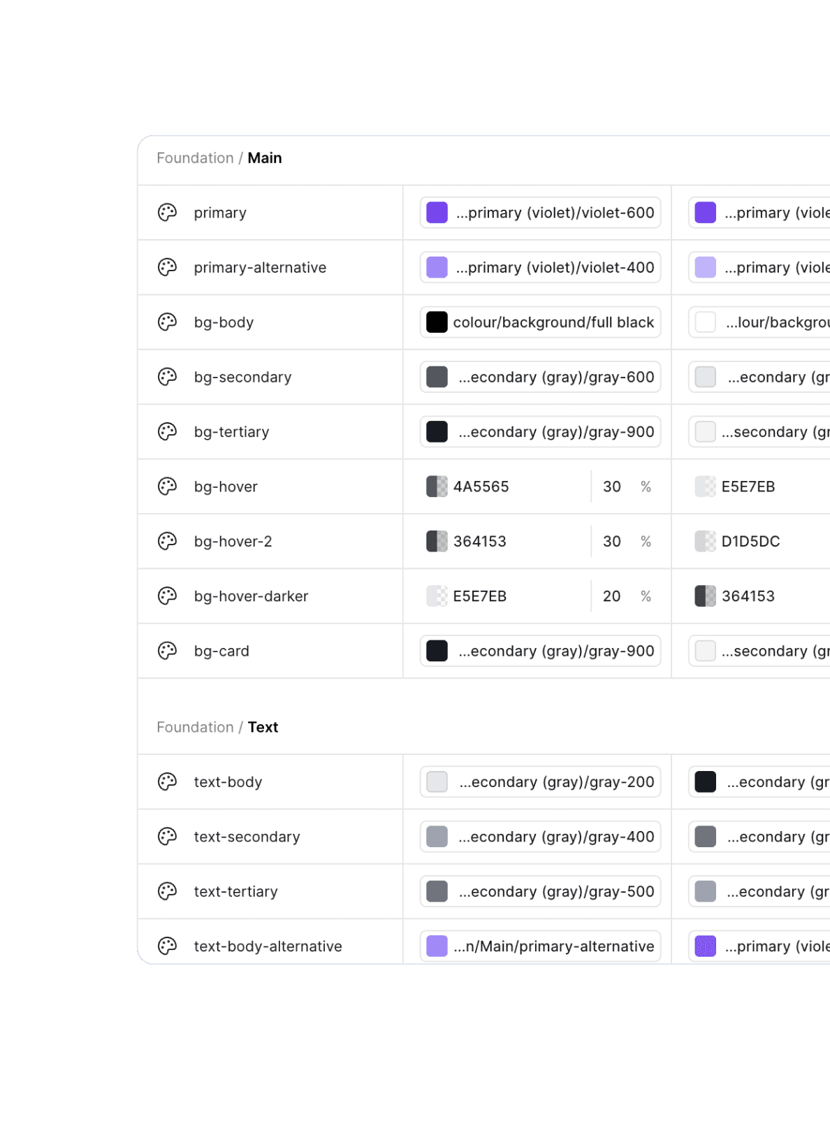 Neptune foundation design tokens